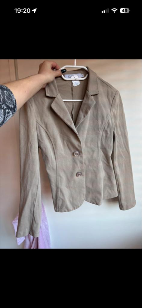 Studio MO Firenze Italia Jasje Maat M Beige, Kleding | Dames, Maat 38/40 (M), Beige, Ophalen of Verzenden, Zo goed als nieuw