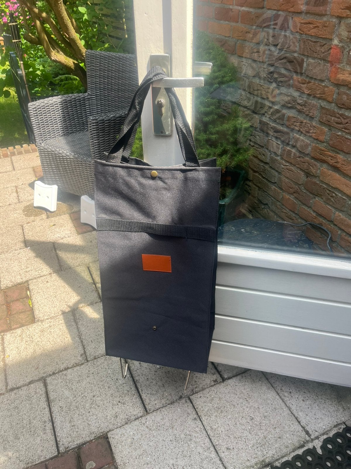 Tas met wieltjes, 30 cm of meer, Zwart, Zo goed als nieuw, Wieltjes