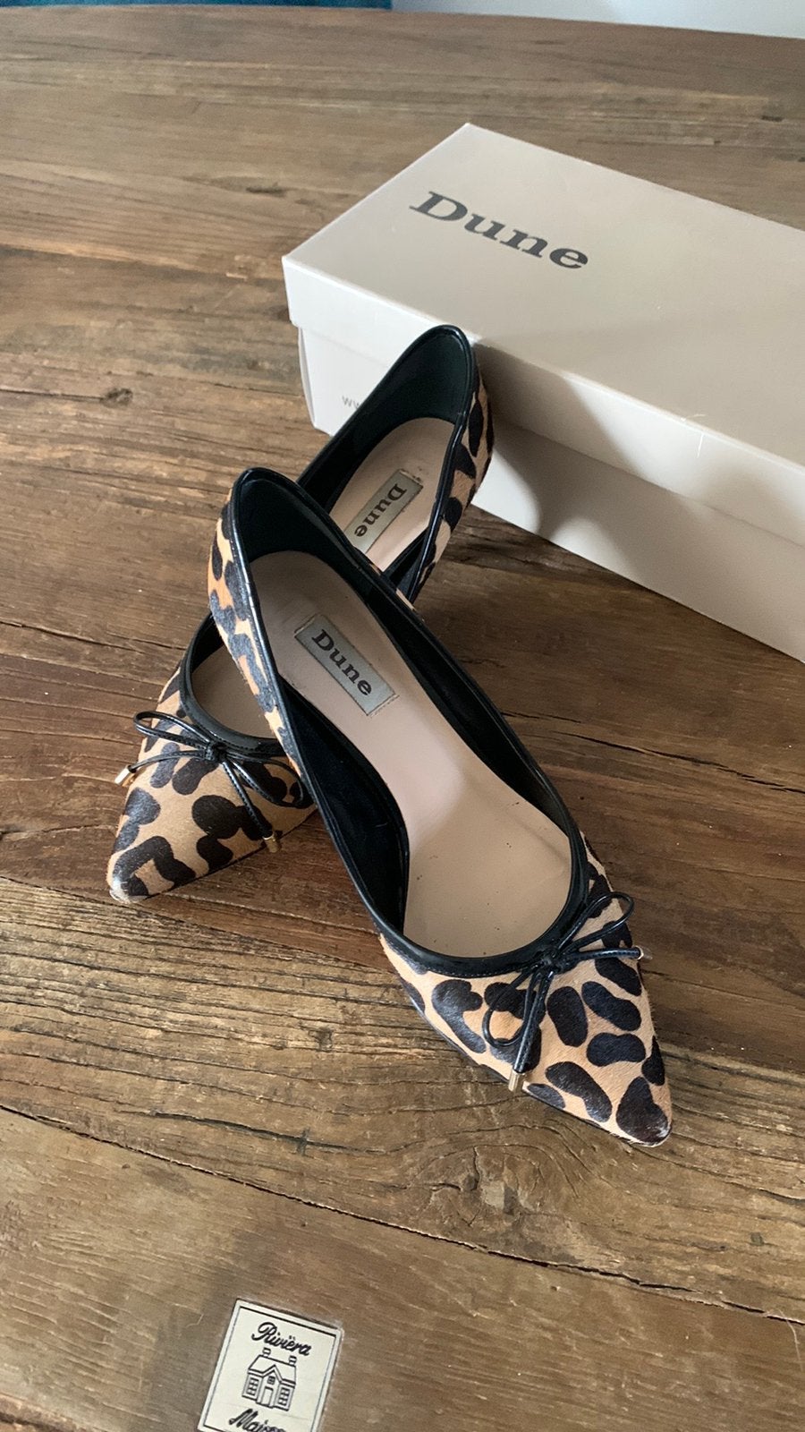 Dune Leopard  dames  pumps maat 39, Ophalen, Gedragen, Bruin