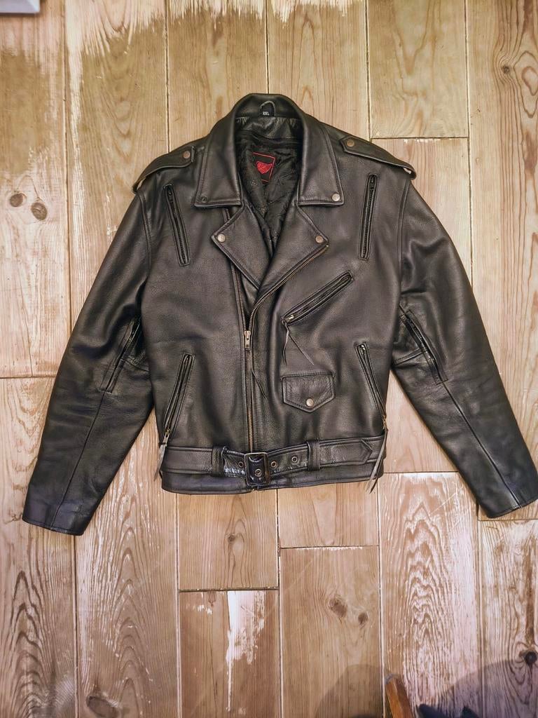 "OLDSKOOL" LEREN MOTOR JACK, Motoren, Ophalen of Verzenden, Tweedehands, Jas | leer