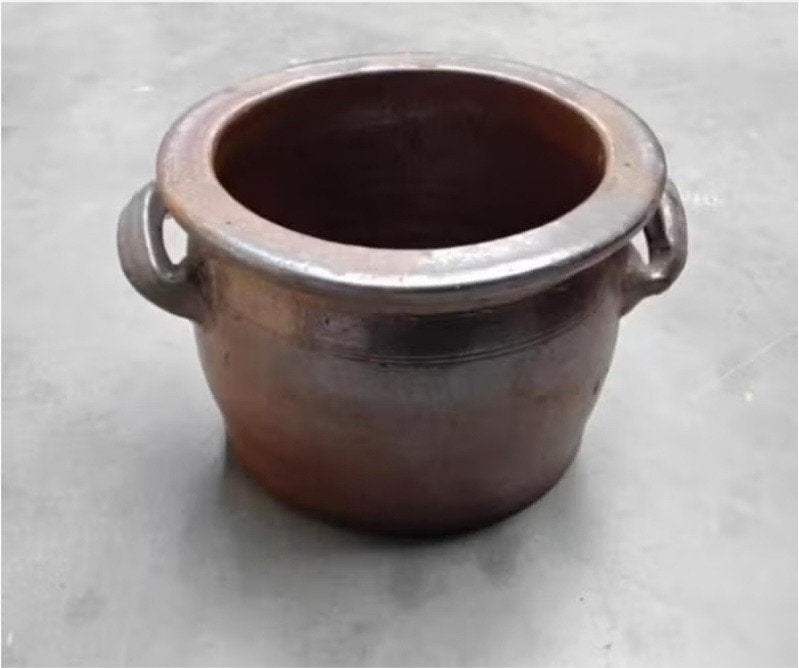 Bruine keulse pot met 2 handvaten, Antiek en Kunst, Antiek | Keramiek en Aardewerk, Ophalen