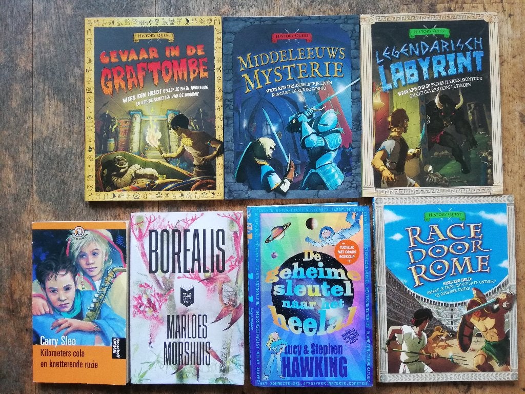 22 x spanning & plezier; Ha/bah naar school - Jacques Vriens, Ophalen of Verzenden, Zo goed als nieuw, Simone van der Vlugt;Renate Dorrestein; RL Stine;Stephen Hawking