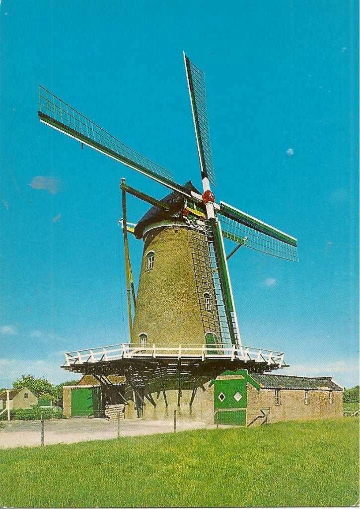 Ansichtkaart Oostkapelle - Korenmolen d'Arke (1858), Ophalen of Verzenden, 1960 tot 1980, Ongelopen, Zeeland