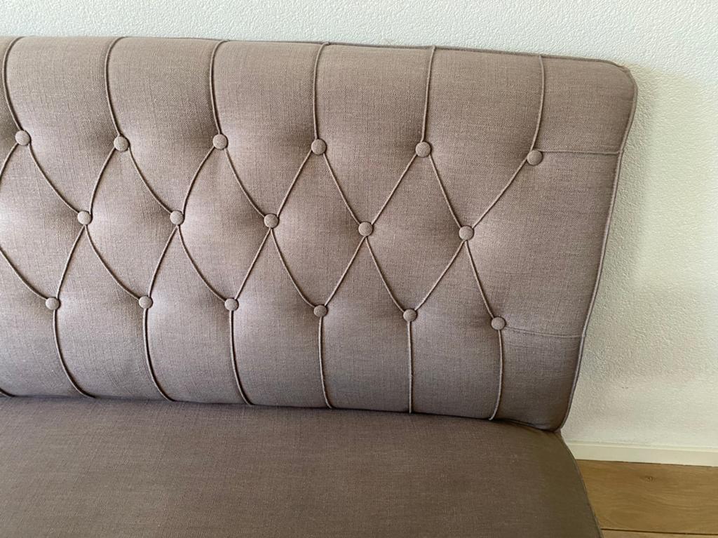 Eetbank taupe kleur, Huis en Inrichting, Banken | Bankstellen, Ophalen, Gebruikt, Overige maten, Minder dan 75 cm
