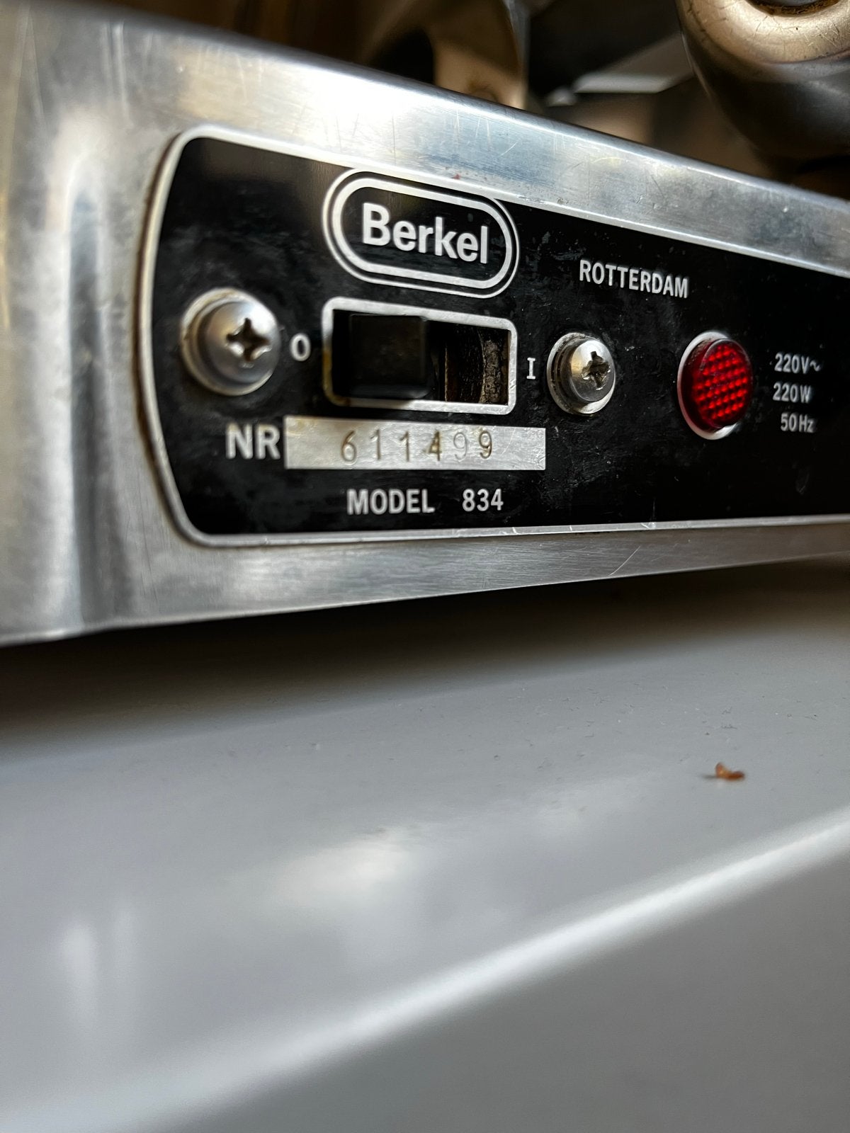 Berkel 834 Vleessnijmachine, Ophalen, Gebruikt, Bakkerij en Slagerij