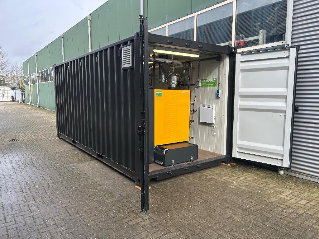 Pelletketel installatie ETA in zeecontainer als ketelhuis, Doe-het-zelf en Verbouw, Ophalen, Overige typen, Nieuw, 150 cm of meer
