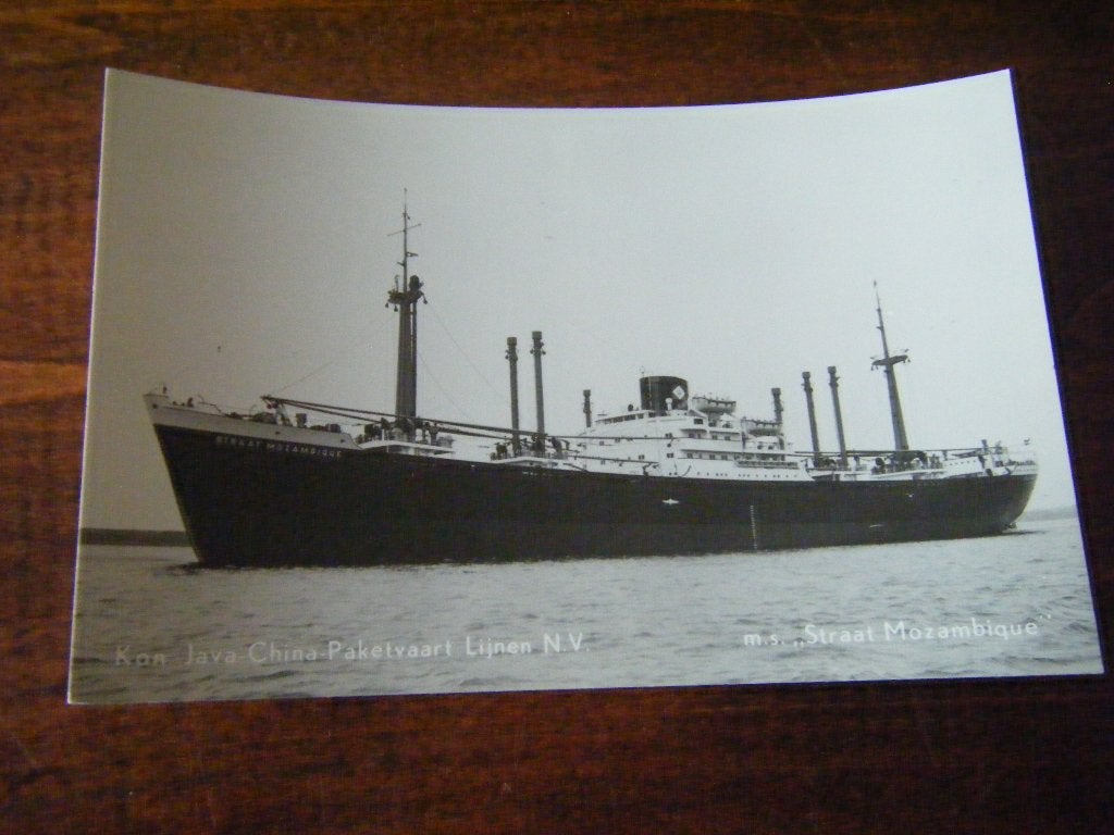 H42 - m.s. Str Mozambique - Kon.Java China Paketvaart Lijnen, Verzamelen, Ophalen of Verzenden, Kaart, Foto of Prent