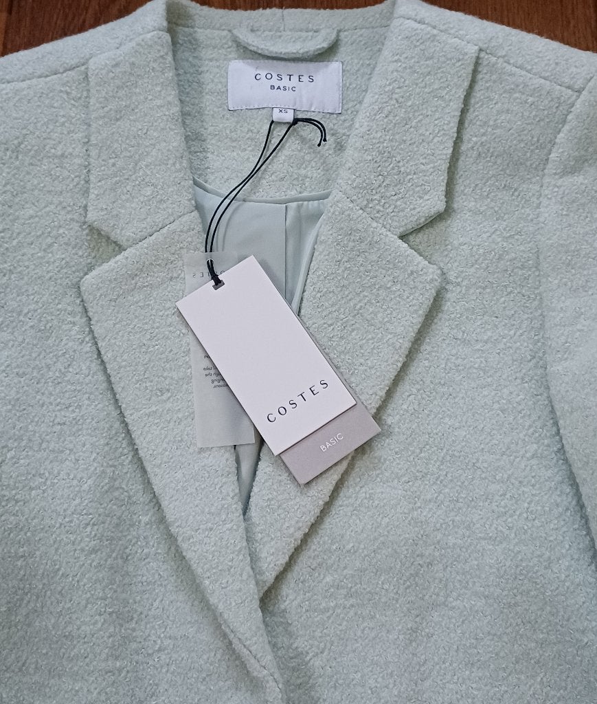 Jas Mint Groen XS 34 36 Nieuw Woolblend Costes ( Jool ), Verzenden, Nieuw, Costes, Maat 34 (XS) of kleiner