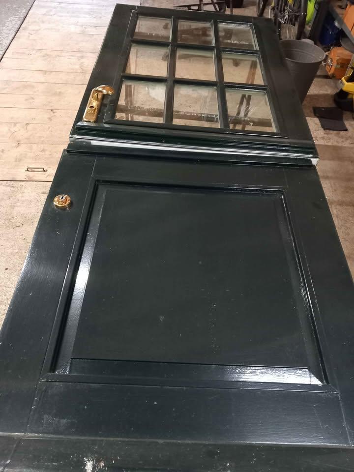 Buitendeur, boerendeur, Ophalen, 80 tot 100 cm, 215 cm of meer, Glas