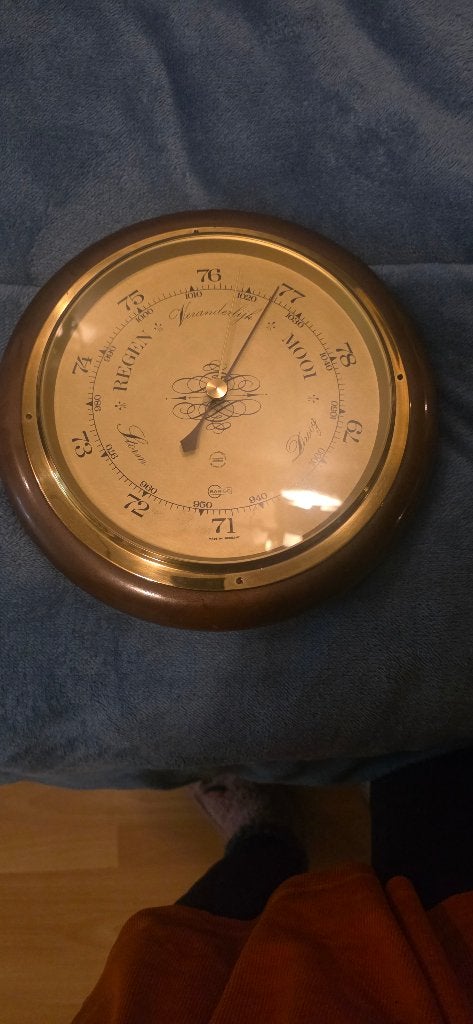 Antieke Barometer - Weerstation, Ophalen of Verzenden, Zo goed als nieuw, Barometer