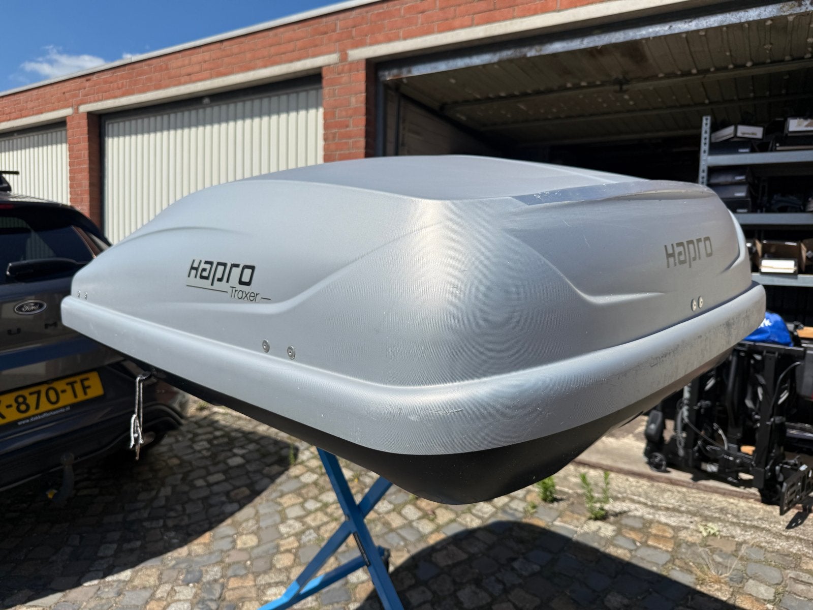 Hapro Traxer 4.6 Dakkoffer - Grijs, Auto diversen, Dakkoffers, Ophalen, Gebruikt