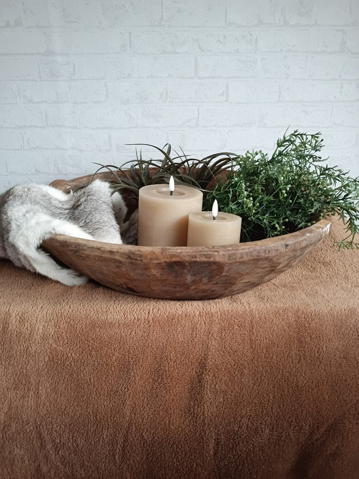 🤎Landelijk oud houten olijfbak🤎, Ophalen, Zo goed als nieuw, Rond, Hout