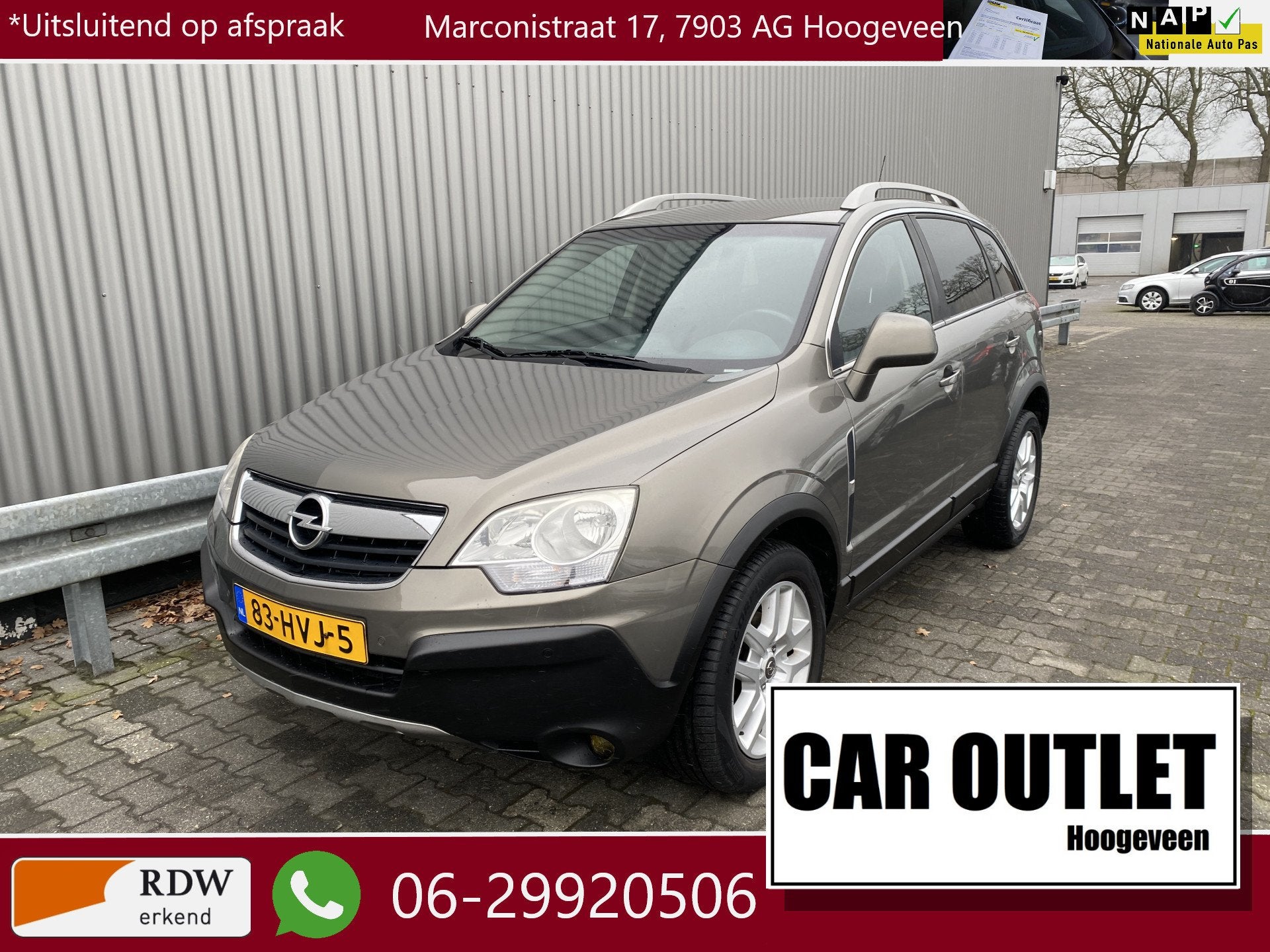 Opel Antara 2.4-16V Temptation A/C, CC, Stoelvw, PDC, LM, Tr, Auto's, Stof, Gebruikt, 4 cilinders, Beige