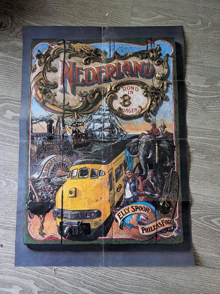 NS Tienertoer Poster 1976 - Nederland Rond in 8 Dagen, Ophalen of Verzenden