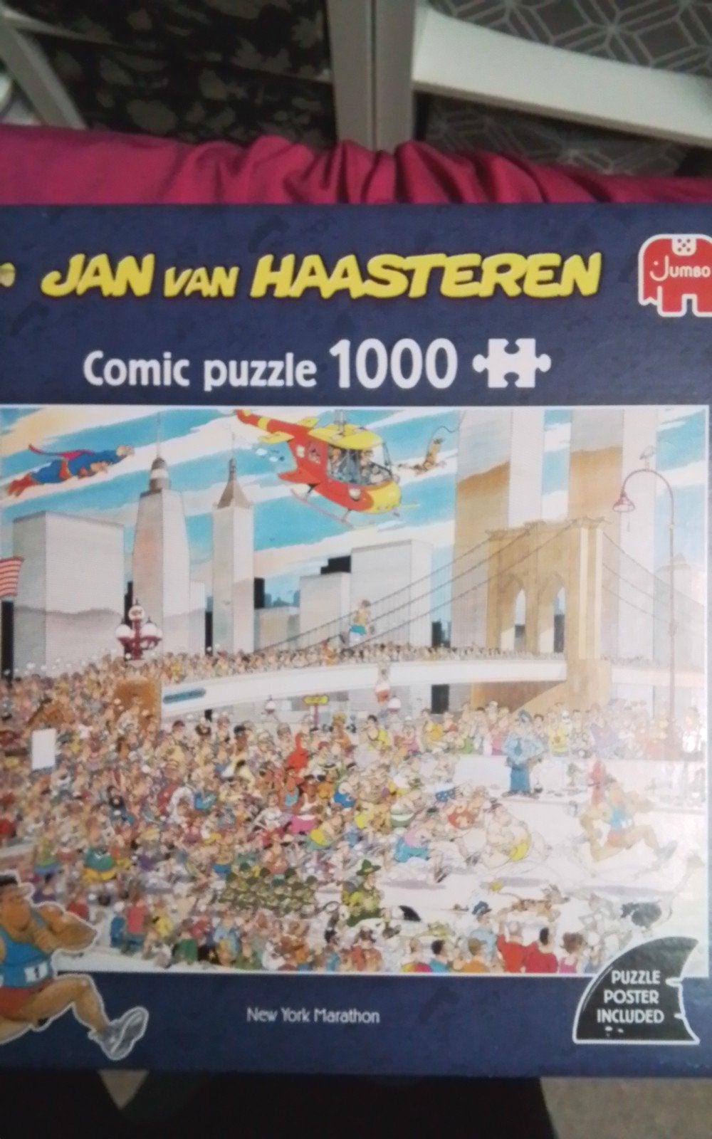 Jan van Haasteren  Puzzel - New York Marathon 1000 stuk, Ophalen, 500 t/m 1500 stukjes, Zo goed als nieuw, Legpuzzel