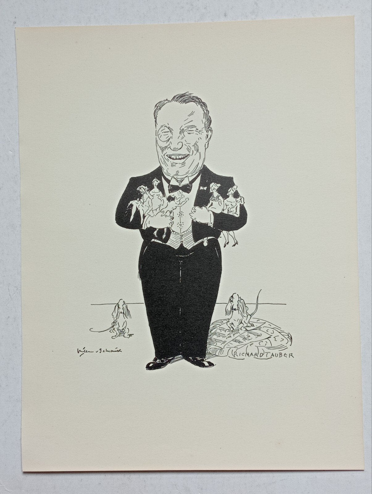 Richard Tauber litho 1937, Ophalen of Verzenden
