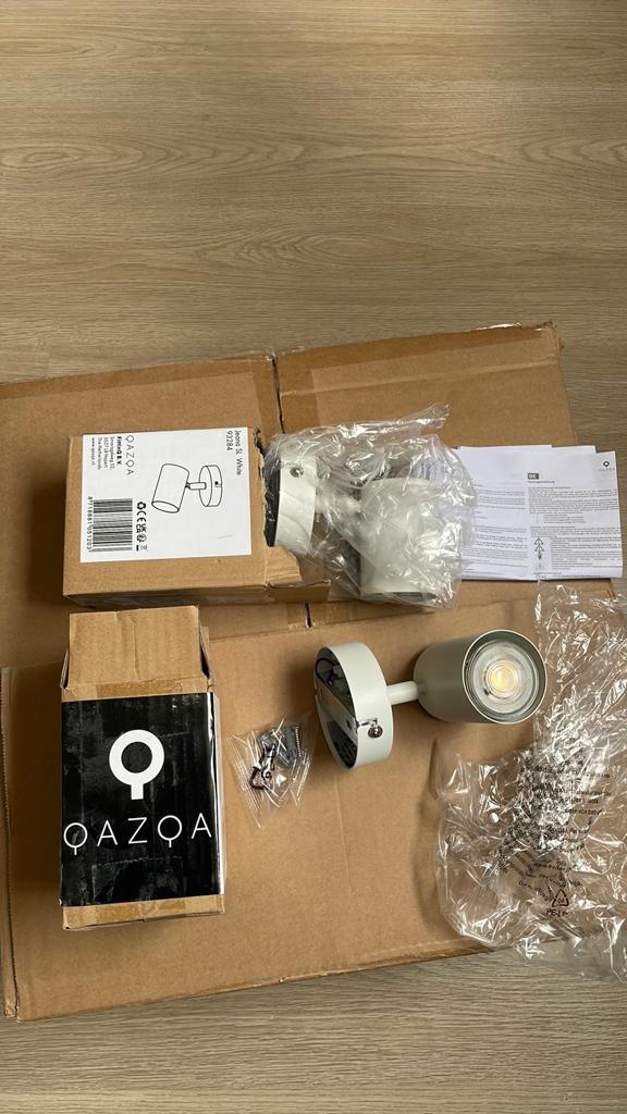 2x QAZQA Jeany SL White spotlampen - Nieuw in doos, Ophalen of Verzenden, Nieuw