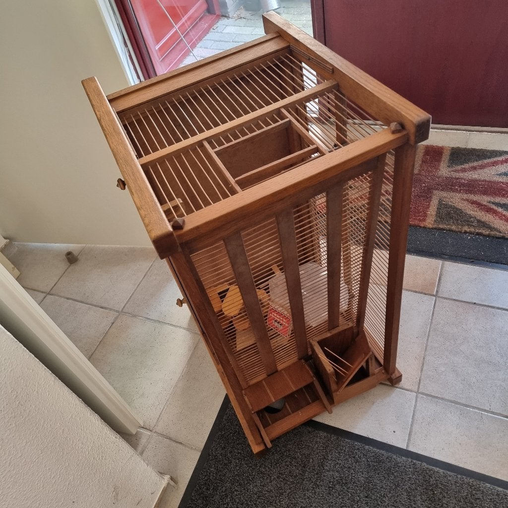 grote vogelkooi met de hand gemaakt, Ophalen, Zo goed als nieuw, Hout, Vogelkooi