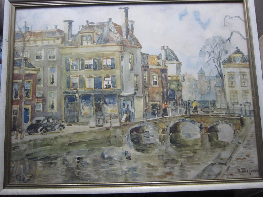 SMIDSWATER, Den Haag, Mooie Reproductie Aquar,Bogman, Ophalen of Verzenden