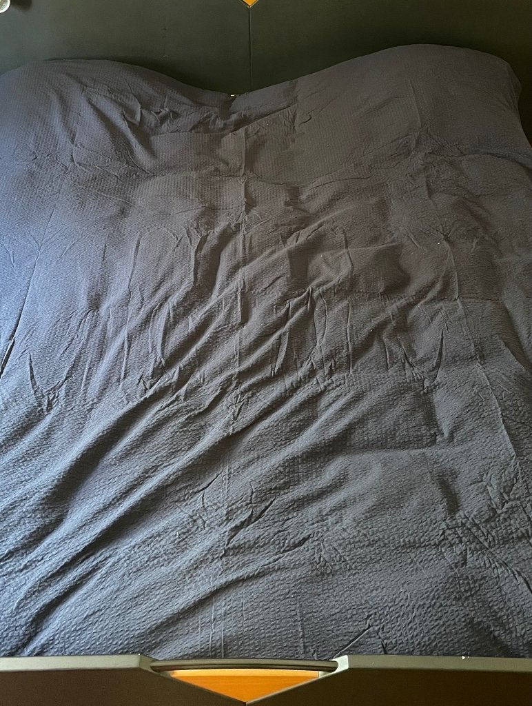 Kingsize Waterbed zwart, Huis en Inrichting, Ophalen, Gebruikt, 210 cm, Tweepersoons
