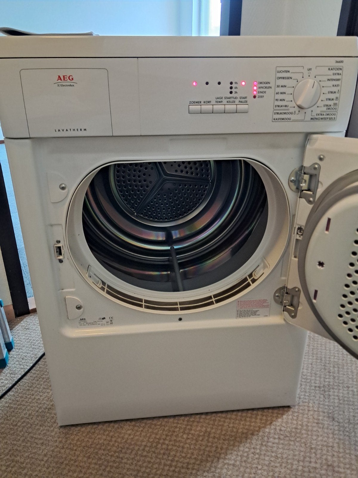 Wasdroger AEG lavatherm T 36600 condens met slang, Witgoed en Apparatuur, Ophalen, 6 tot 8 kg, Gebruikt, Luchtafvoer