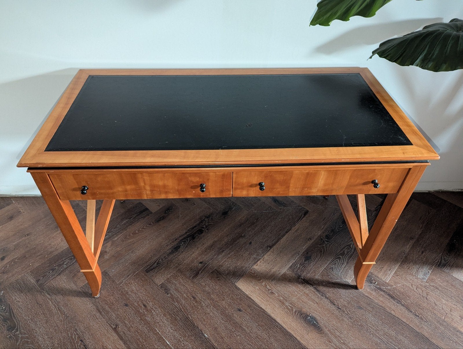 Klassiek Bureau met Leren Inleg - 120x60x77 cm, Ophalen