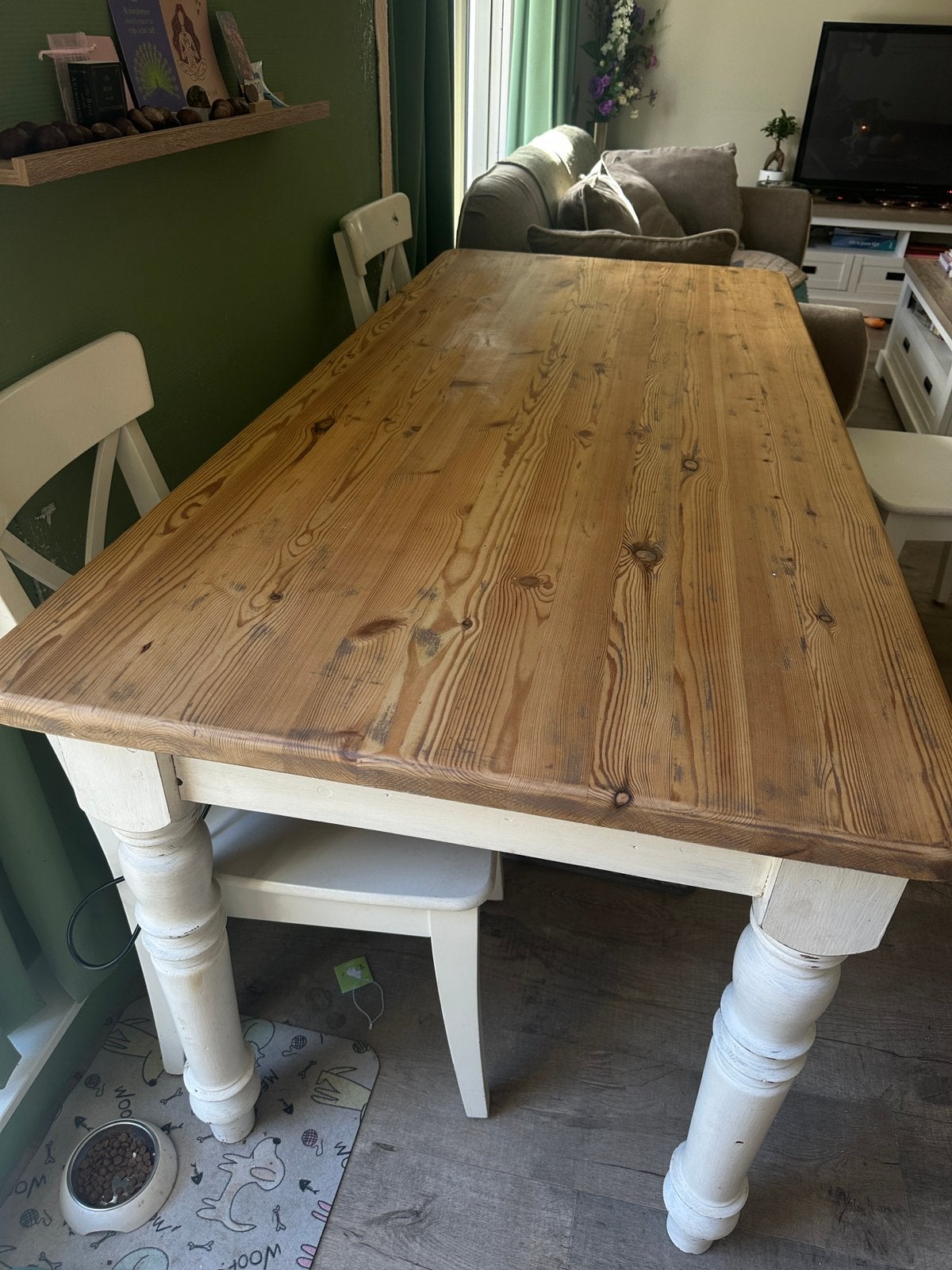 Eettafel landelijke tyle, Ophalen, 50 tot 100 cm, Vijf personen of meer, 150 tot 200 cm