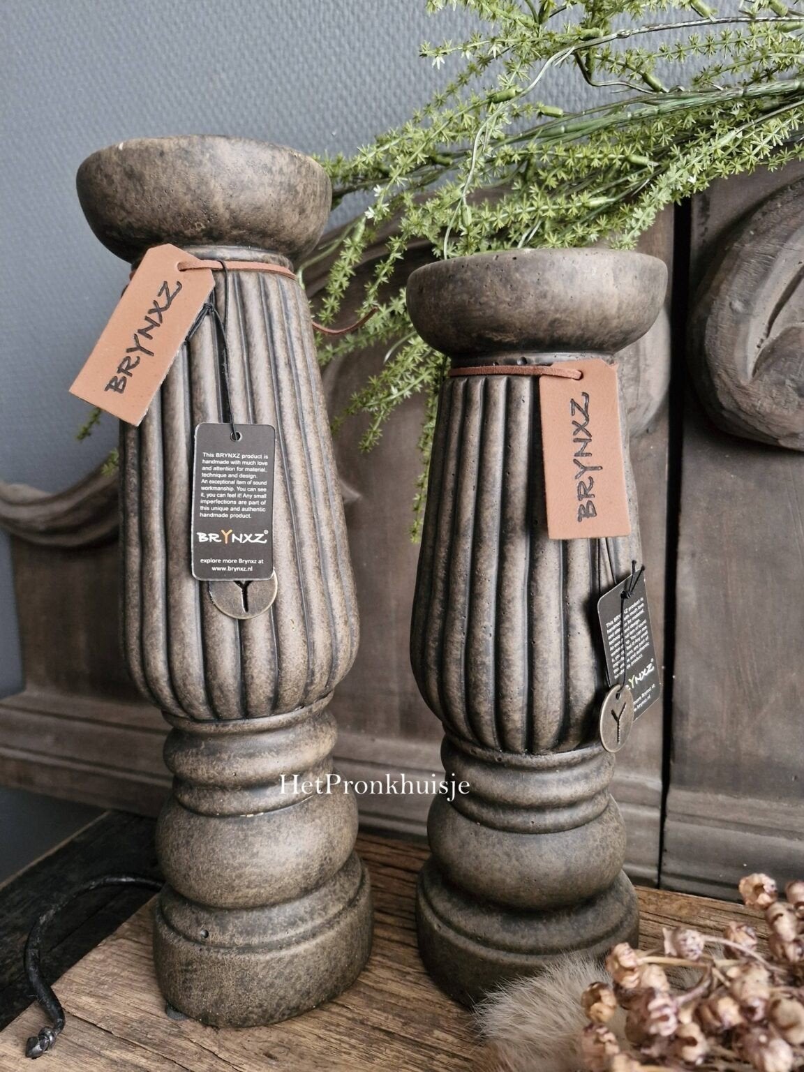 Brynxz Kandelaar Luxury Relief Majestic Brown, Overige materialen, Bruin, Onbekend, Nieuw