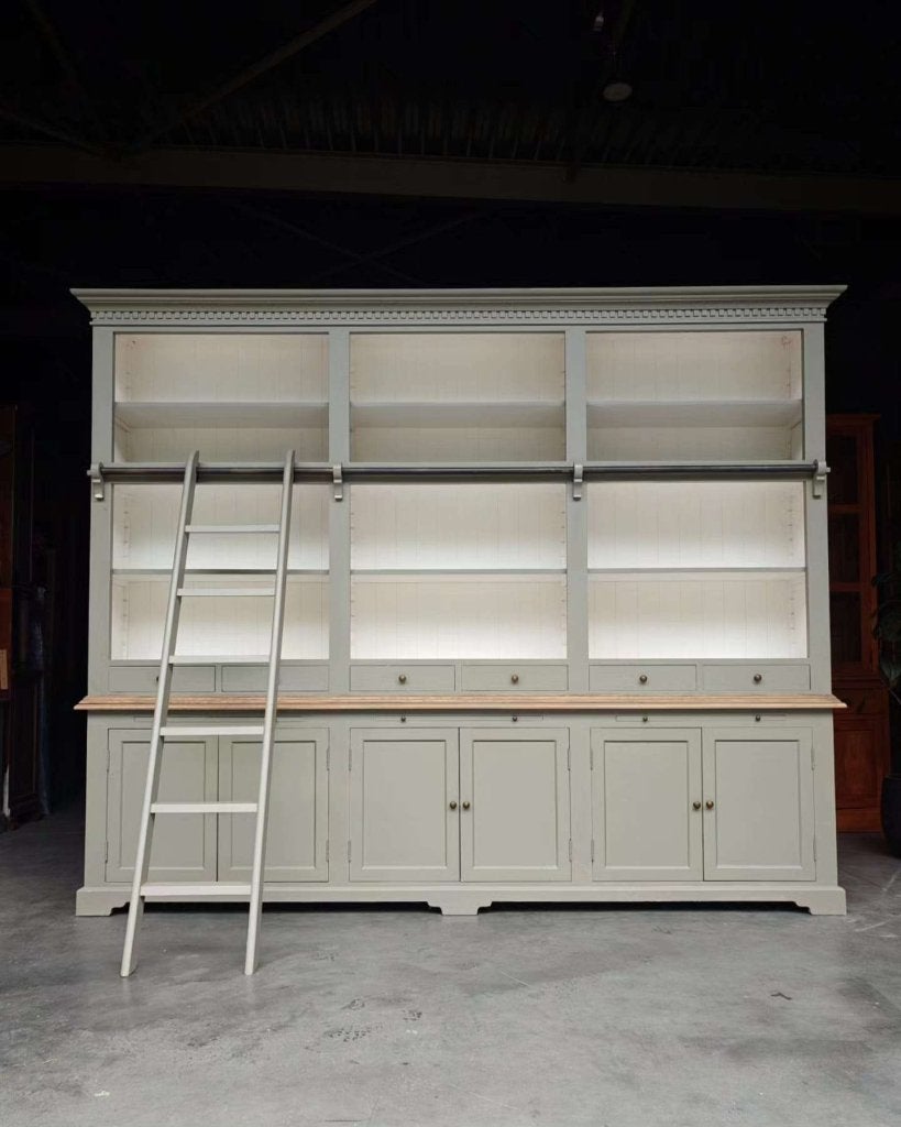 Prachtige grote boekenkast | Privé bibliotheek #3466, Huis en Inrichting, Kasten | Boekenkasten, Gebruikt, Met deur(en), -, 200 cm of meer