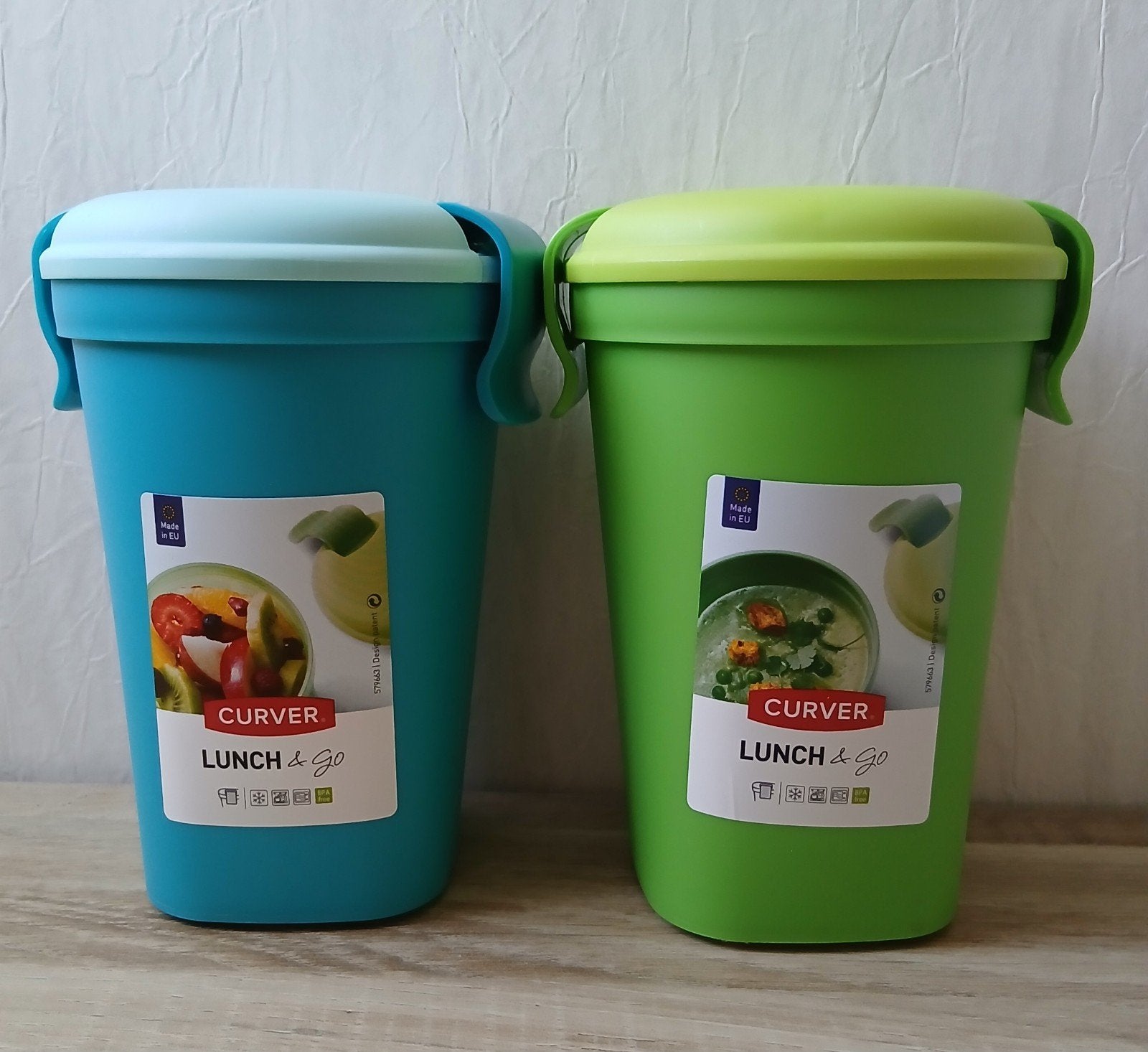 Curver Lunch & Go Beker - Groen En Blauw Nieuw, Overige typen, Ophalen of Verzenden, Nieuw, Overige merken