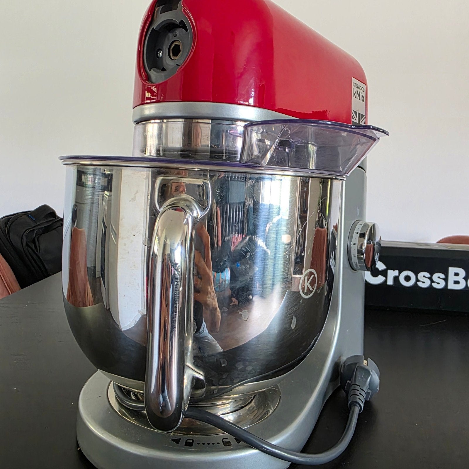 Kenwood KMX750RD Kmix Keukenmachine Rood, 4 liter of meer, Ophalen, Zo goed als nieuw, 3 snelheden of meer