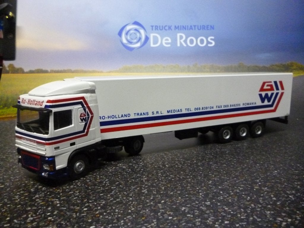 DAF 95 XF De Greef / RO-Holland, Hobby en Vrije tijd, Modelauto's | 1:50, Ophalen of Verzenden, Zo goed als nieuw, Bus of Vrachtwagen