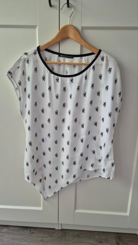 Expresso shirt zwart-wit, maat 42, Kleding | Dames, Expresso, Wit, Maat 42/44 (L), Ophalen of Verzenden