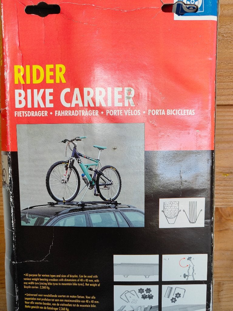 Rider Bike Carrier - Dakdrager Fietsendrager Nieuw in Doos, Ophalen, Dakdrager, 1 fiets, Brede banden