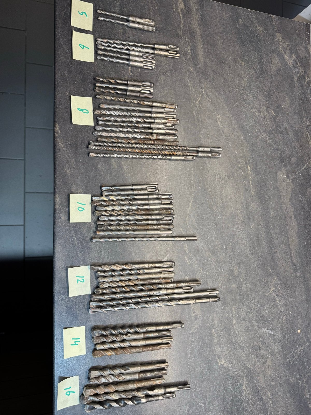 49 gebruikte SDS betonboren (diverse maten), Ophalen of Verzenden, Gebruikt
