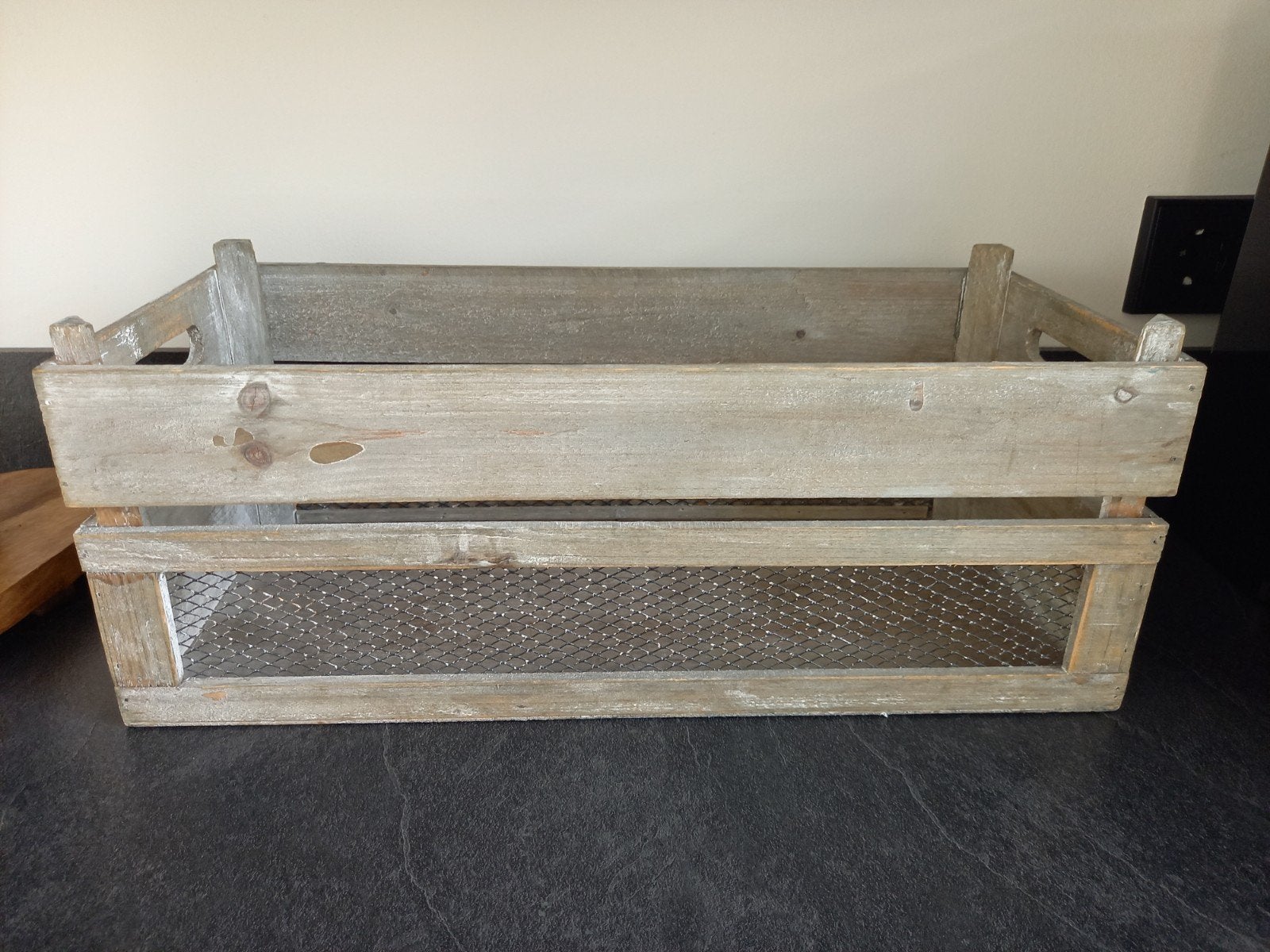 Stoere en sobere houten krat met gaas, Overige houtsoorten, Gebruikt, 50 tot 100 cm, Ophalen of Verzenden