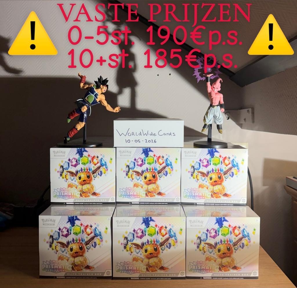 Pokemon Prismatic Evolutions Elite Trainer Box ETB, Ophalen of Verzenden, Nieuw, Boosterbox, Foil
