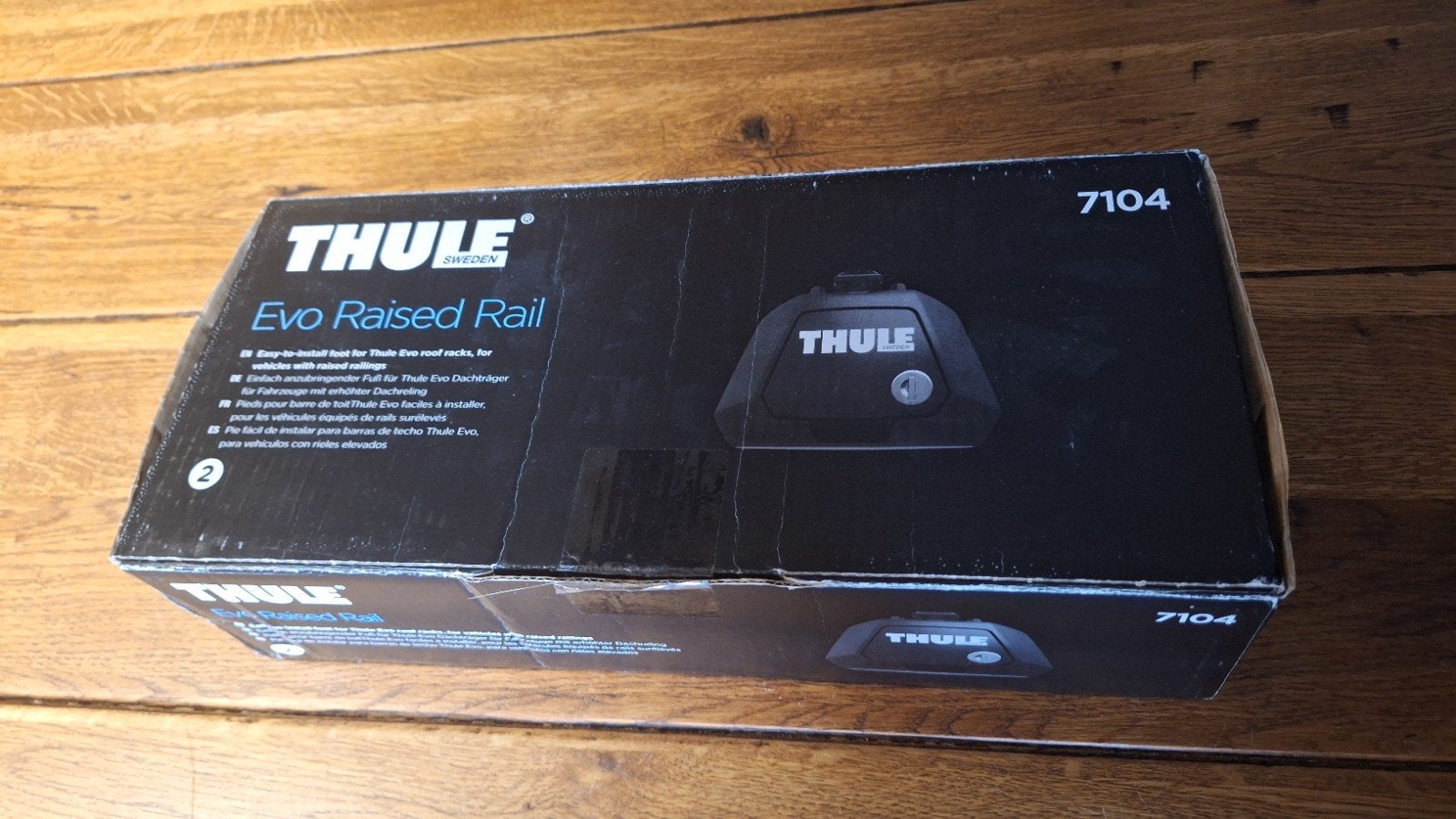 Thule Evo Raised Rail 7104 dakdrager voetenset, Auto diversen, Dakdragers, Ophalen of Verzenden, Zo goed als nieuw