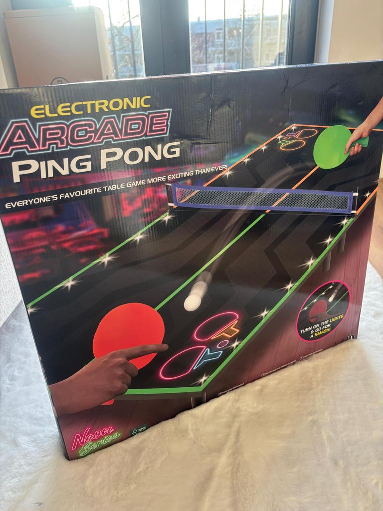 Elektronische Arcade Ping Pong - Neon Series, Sport en Fitness, Tafeltennis, Nieuw, Overige typen, Ophalen of Verzenden
