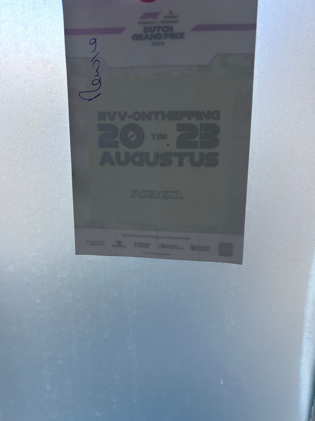 Doorlaat bewijs Dutch Grand Prix zandvoort F1, Tickets en Kaartjes, Eén persoon