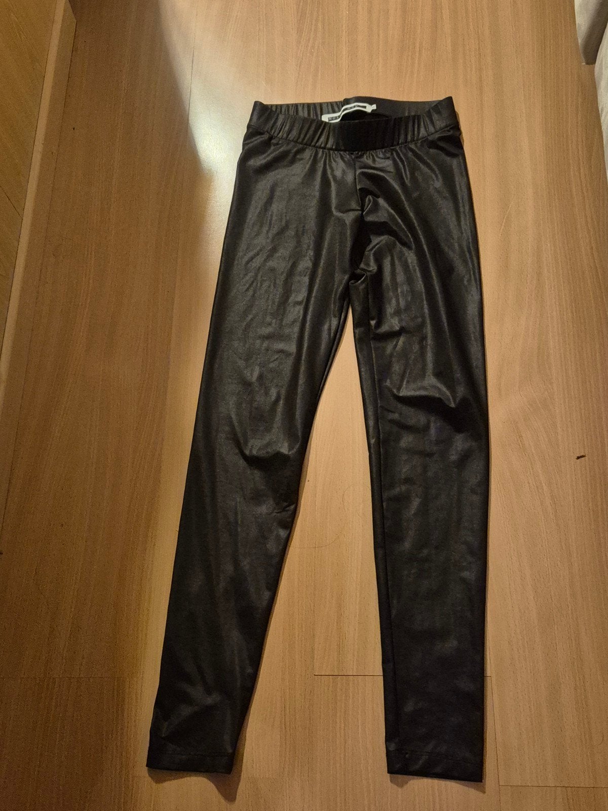 Zwarte imitatie leren legging, Legging, Zwart, Overige maten, Ophalen of Verzenden