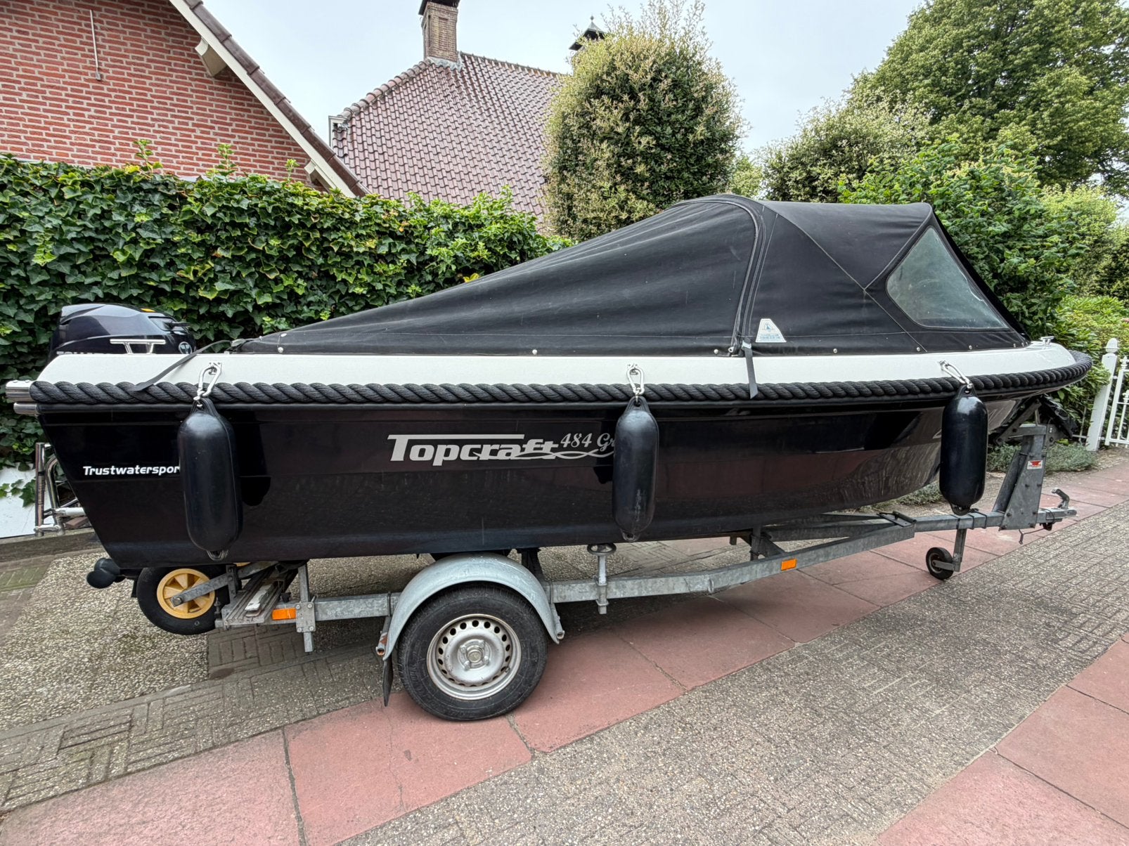 Topcraft 484 Grande Limited met 30PK tohatsu en trailer, Ophalen, Rondzit, 5 m, Zo goed als nieuw