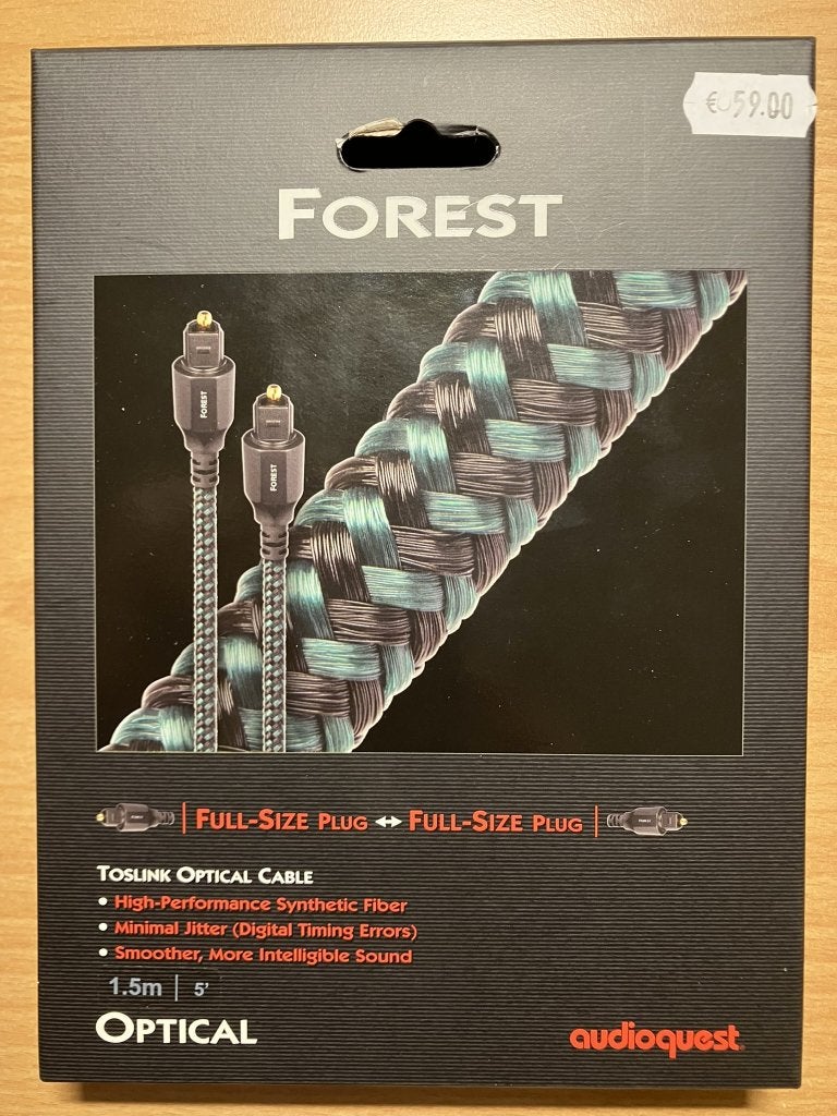 Audioquest Forest - Toslink Optical Cable 1.5 m, Verzenden, Zo goed als nieuw, Minder dan 2 meter, Optische kabel