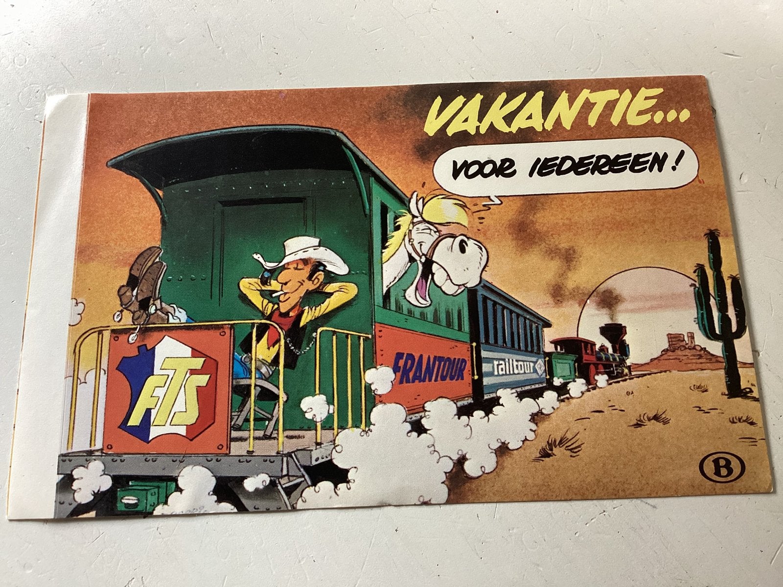 Sticker Lucky Luke (FTS/strip), Verzenden, Zo goed als nieuw, Strip of Tekenfilm