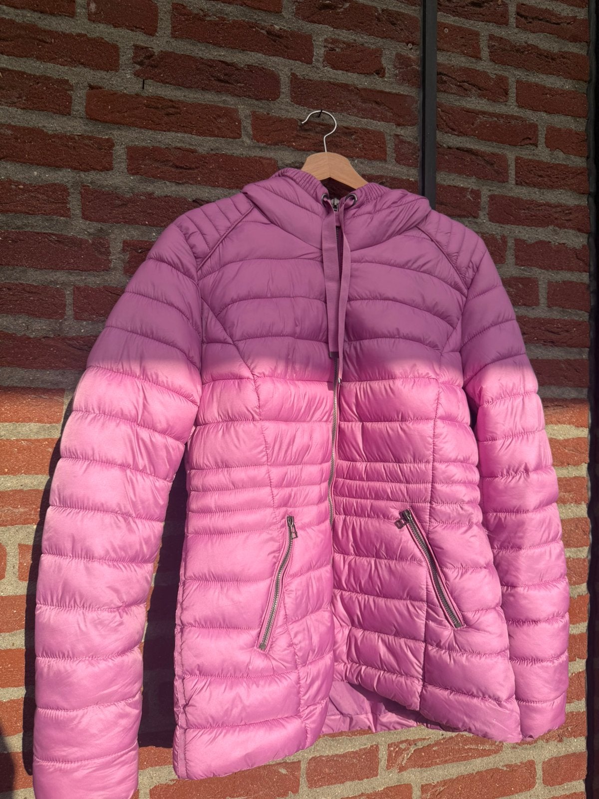Roze tussenjas, Verzenden, Zo goed als nieuw, Maat 42/44 (L)