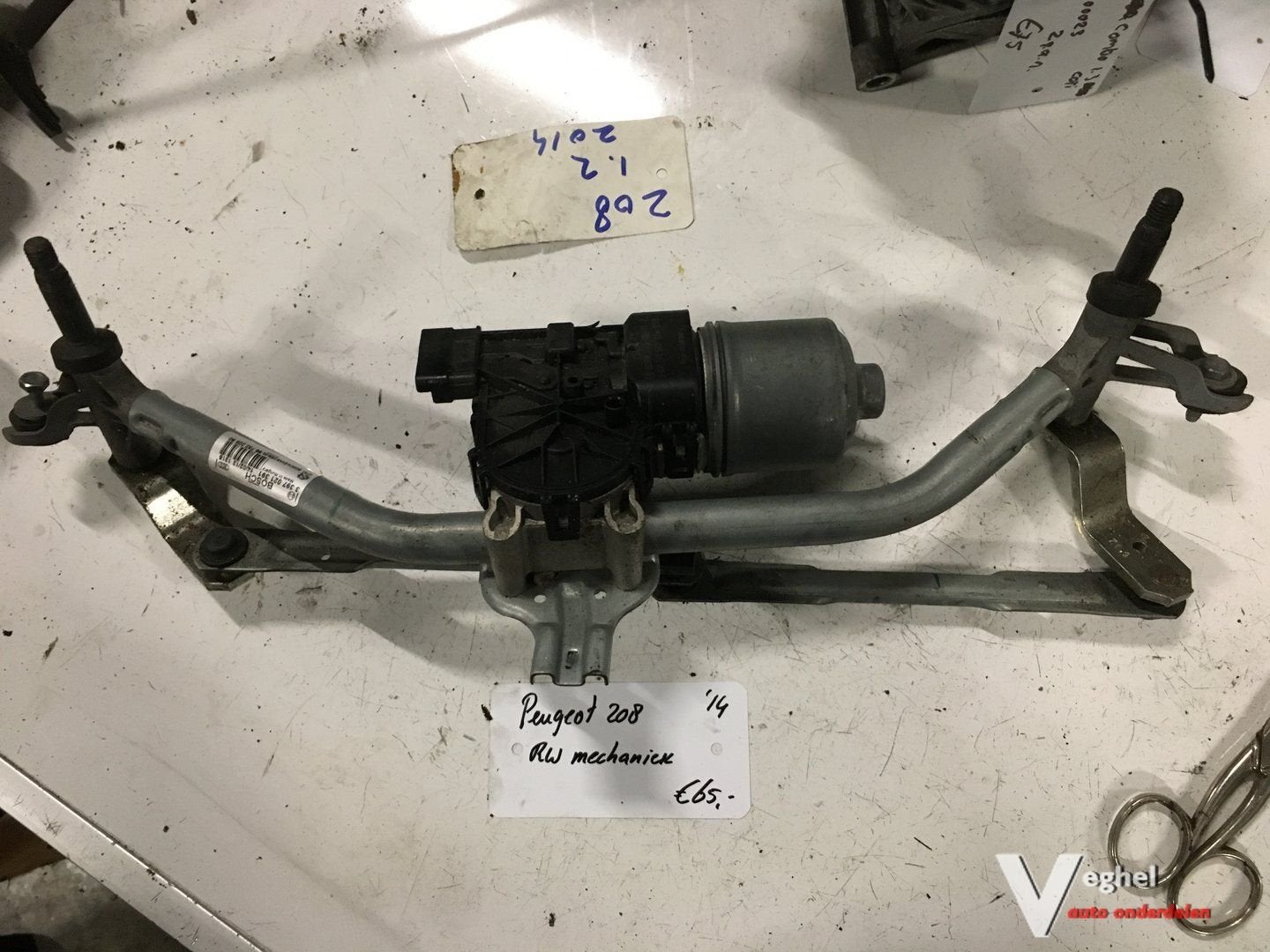 Peugeot 208 2014 Ruitenwissermechaniek met motor, Gebruikt, -, -, Ophalen of Verzenden