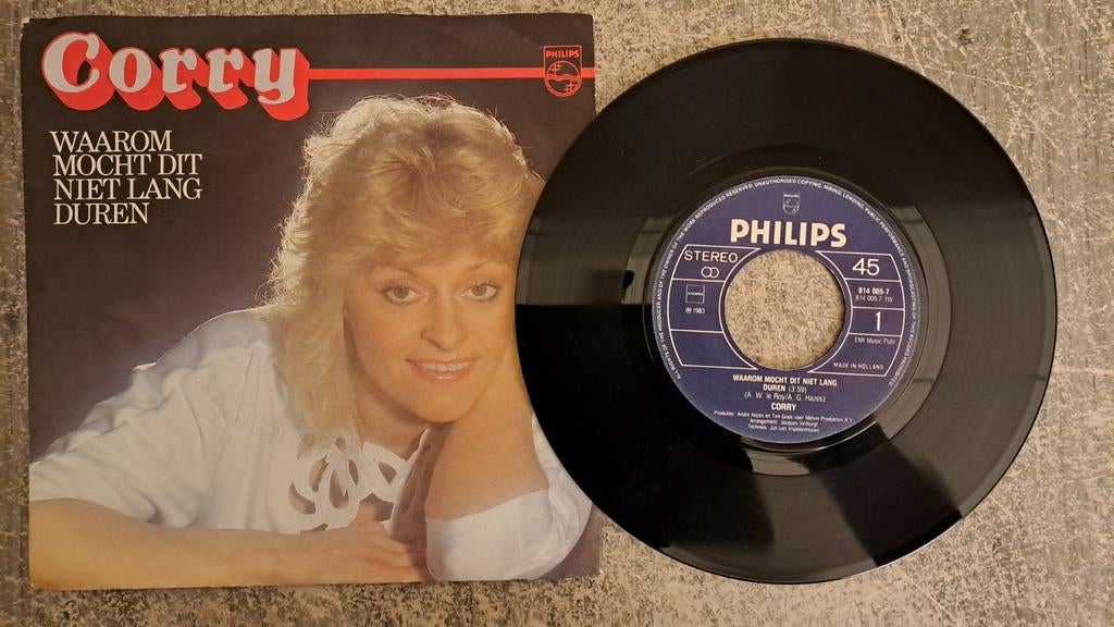 Corry  - waarom mocht dit niet lang duren, Gebruikt, 7 inch, Single, Nederlandstalig