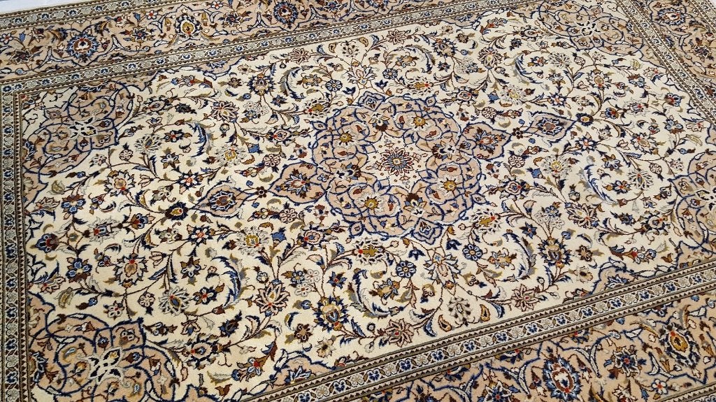 Perzisch tapijt Kashan 300x200/kleed/Kelim/50% korting/sale, Www.simatapijten.nl, Beige, 150 tot 200 cm, Ophalen of Verzenden