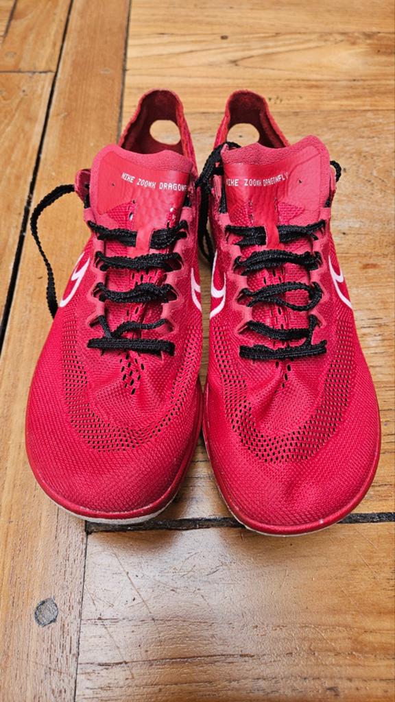 Nike ZoomX Dragonfly Spikes Bowerman track club Rood mt 40,5, Gebruikt, Nike, Ophalen of Verzenden, Spikes