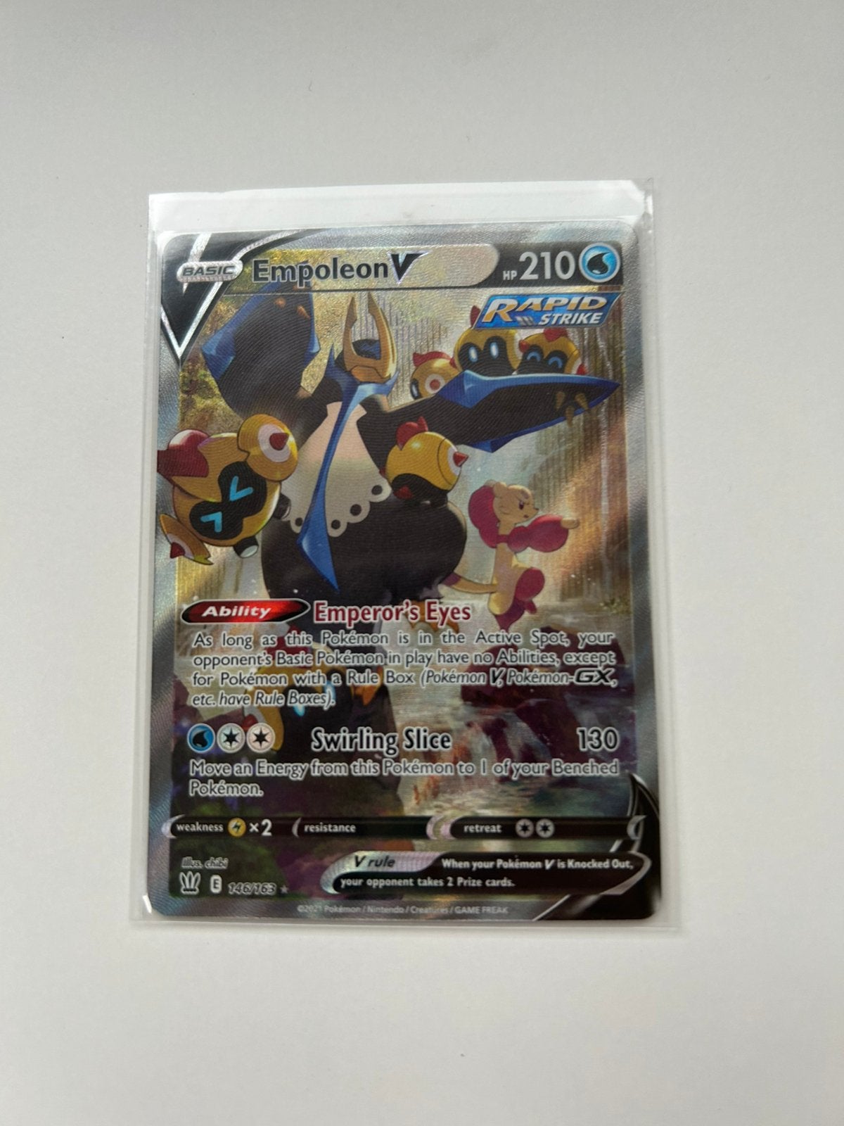 Empoleon v alt art battle styles #146, Hobby en Vrije tijd, Verzamelkaartspellen | Pokémon, Ophalen of Verzenden, Zo goed als nieuw